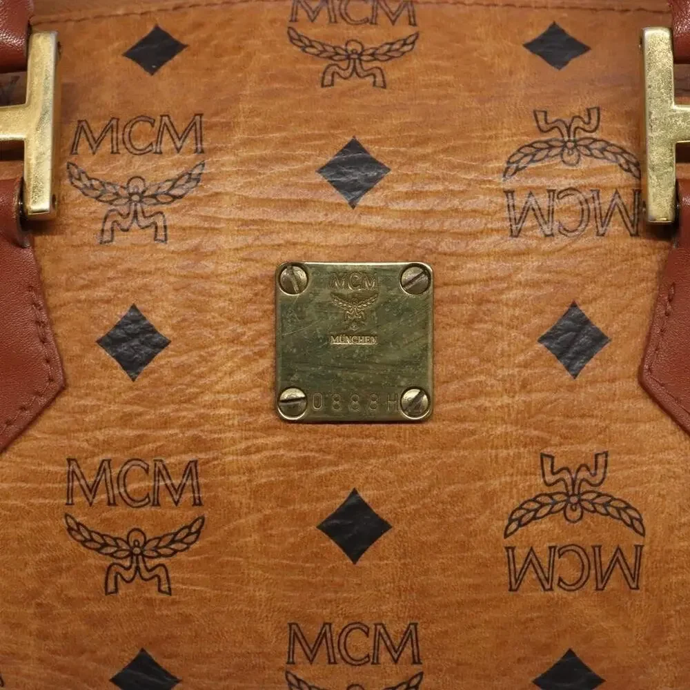 MCM Logogram Visetos Handbag Brown